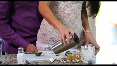 PureMature - aged brunette Nikki Daniels is ravaged on the bed