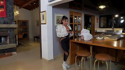 After arriving from a trip, greatest mates Mariana Martix and Daniela Andrea start teasing each other in the living room, kissing, touching, and gobbling their wet vaginas until they moan together