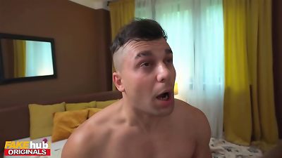 Fakehub Originals - mingled korean / Latina wife Asia Vargas cheats on her stiff working husband with diminutive chisel delivery guy who gets grapefruited before she lets him plumb her taut slit to climax