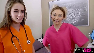 two youthful college scream help step man sausage get an orgasm!