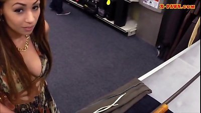 horny yam-sized juggs biatch pawns her pussy to earn money