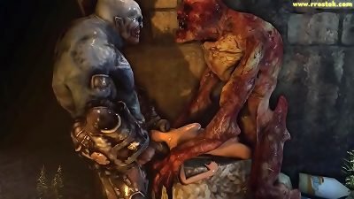 enormous Monsters and Depraved Creatures shagging 3d screaming Rrostek Compilation